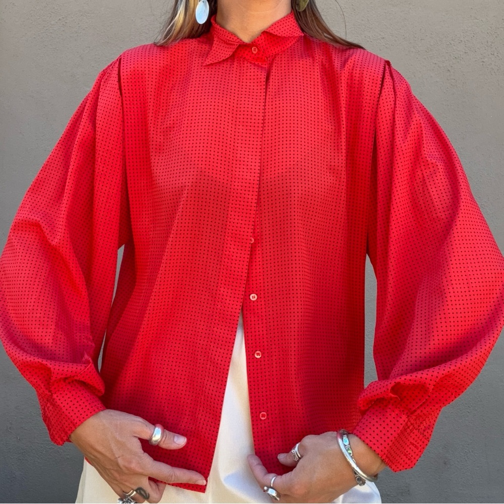 Vintage Liz Claiborne Red Button Down